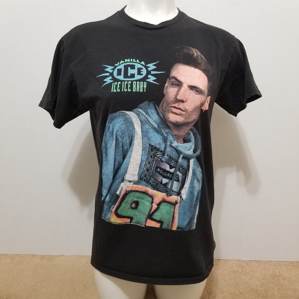 Vanilla Ice shirt Medium Ice Ice Baby photo portrait graphic band merch retro